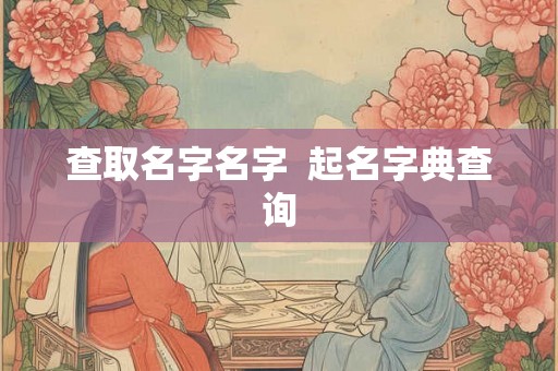 查取名字名字 起名字典查询 查取名字名字 起名字典查询