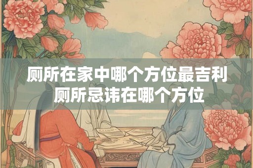 厕所在家中哪个方位最吉利 厕所忌讳在哪个方位