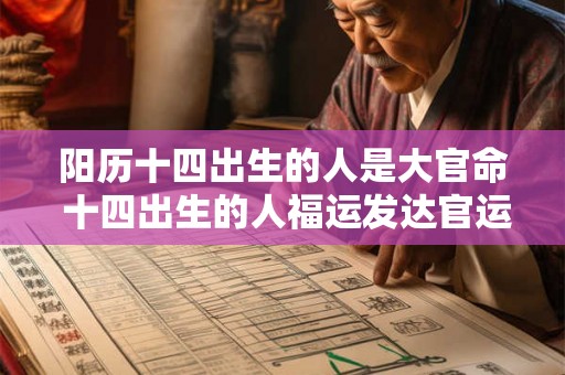 阳历十四出生的人是大官命 十四出生的人福运发达官运亨通 阳历十四出生的人是大官命 十四出生的人福运发达官运亨通