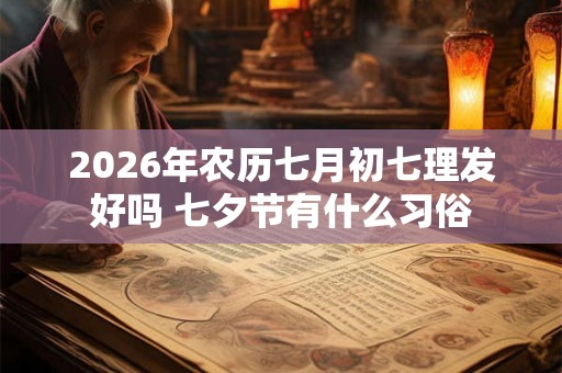 2026年农历七月初七理发好吗 七夕节有什么习俗