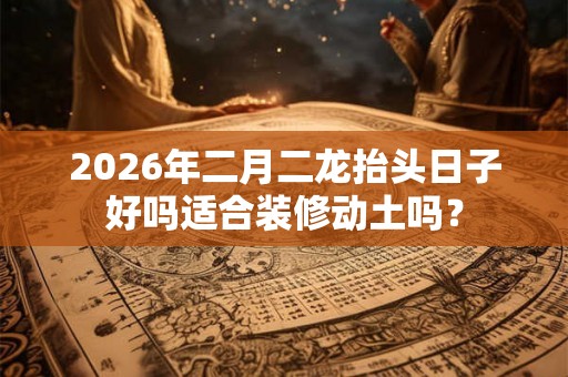 2026年二月二龙抬头日子好吗适合装修动土吗？