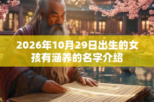 2026年10月29日出生的女孩有涵养的名字介绍 2026年10月29日出生的女孩有涵养的名字介绍
