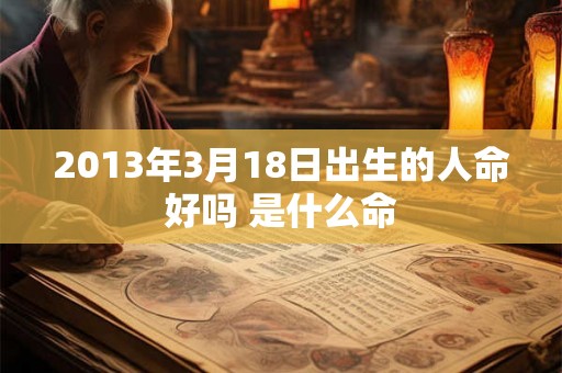 2013年3月18日出生的人命好吗 是什么命