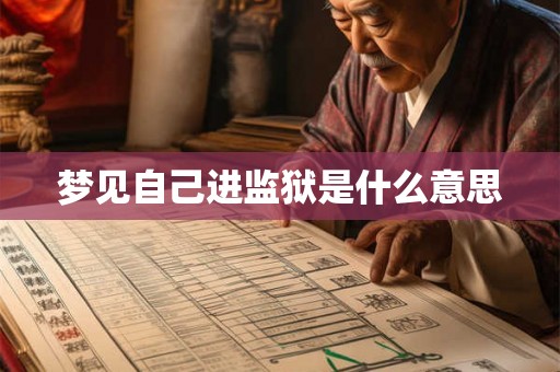 梦见自己进监狱是什么意思