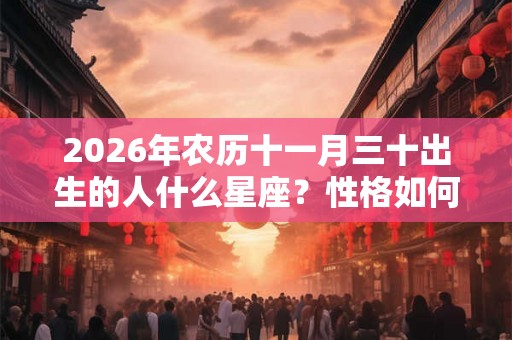 2026年农历十一月三十出生的人什么星座？性格如何？