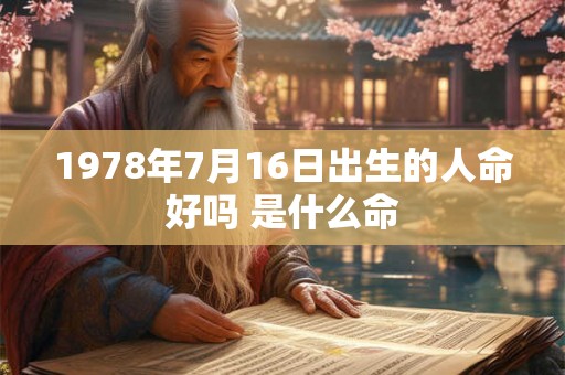 1978年7月16日出生的人命好吗 是什么命 1978年7月16日出生的人命好吗 是什么命