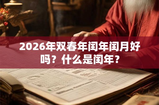2026年双春年闰年闰月好吗？什么是闰年？