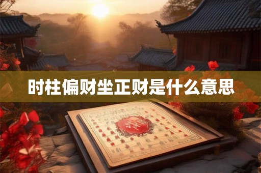 时柱偏财坐正财是什么意思
