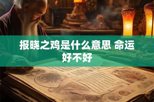 报晓之鸡是什么意思 命运好不好