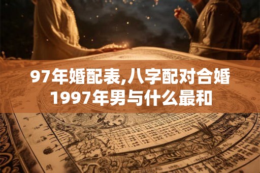 97年婚配表,八字配对合婚1997年男与什么最和