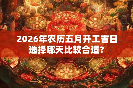 2026年农历五月开工吉日选择哪天比较合适？