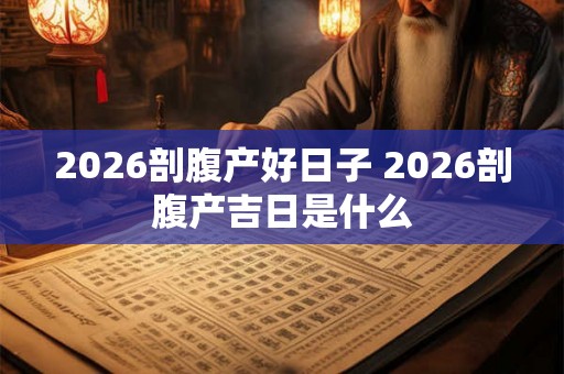 2026剖腹产好日子 2026剖腹产吉日是什么