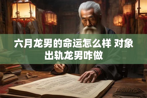六月龙男的命运怎么样 对象出轨龙男咋做