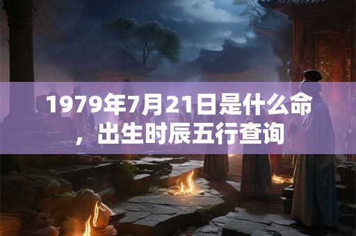 1979年7月21日是什么命，出生时辰五行查询