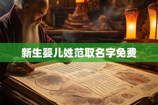 新生婴儿姓范取名字免费