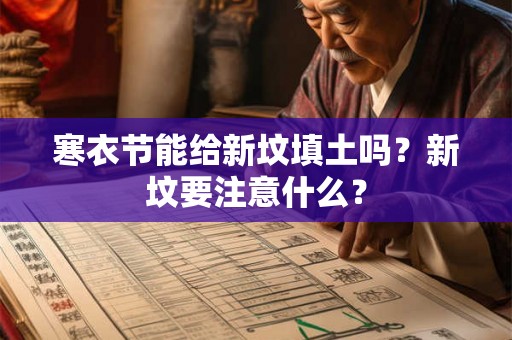 寒衣节能给新坟填土吗？新坟要注意什么？