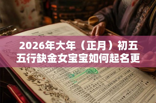 2026年大年（正月）初五五行缺金女宝宝如何起名更好？