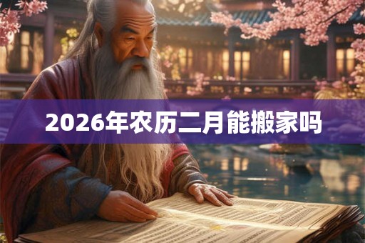 2026年农历二月能搬家吗