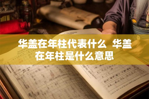 华盖在年柱代表什么  华盖在年柱是什么意思