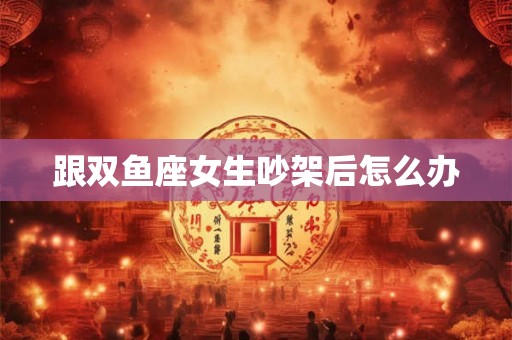 跟双鱼座女生吵架后怎么办