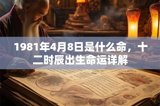 1981年4月8日是什么命，十二时辰出生命运详解