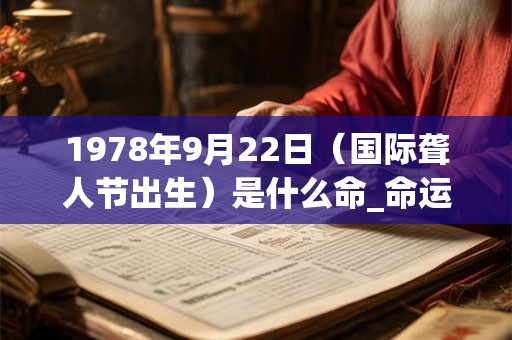 1978年9月22日（国际聋人节出生）是什么命_命运如何