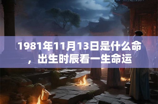 1981年11月13日是什么命，出生时辰看一生命运