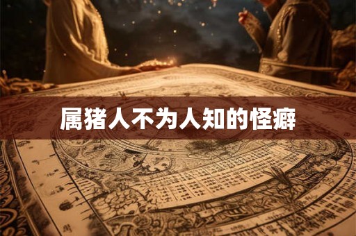 属猪人不为人知的怪癖