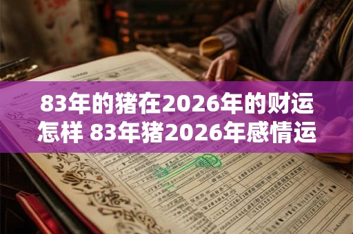 83年的猪在2026年的财运怎样 83年猪2026年感情运势怎么样