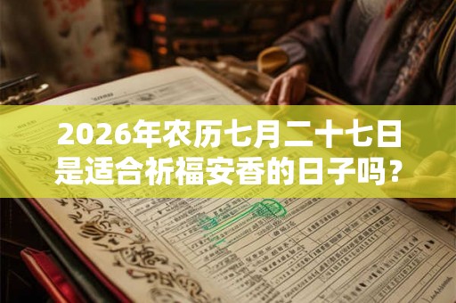 2026年农历七月二十七日是适合祈福安香的日子吗？