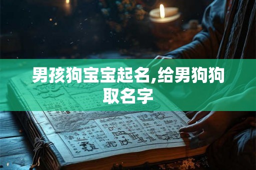 男孩狗宝宝起名,给男狗狗取名字