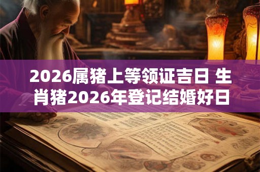 2026属猪上等领证吉日 生肖猪2026年登记结婚好日子