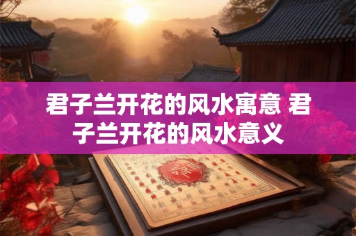 君子兰开花的风水寓意 君子兰开花的风水意义