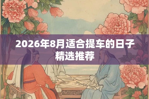 2026年8月适合提车的日子精选推荐