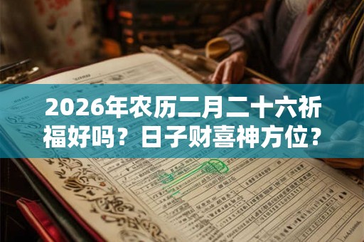 2026年农历二月二十六祈福好吗？日子财喜神方位？