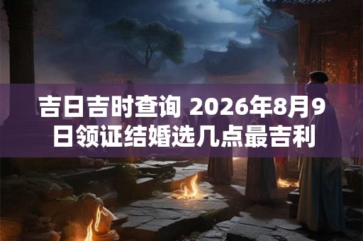 吉日吉时查询 2026年8月9日领证结婚选几点最吉利