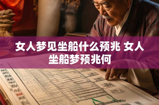 女人梦见坐船什么预兆 女人坐船梦预兆何