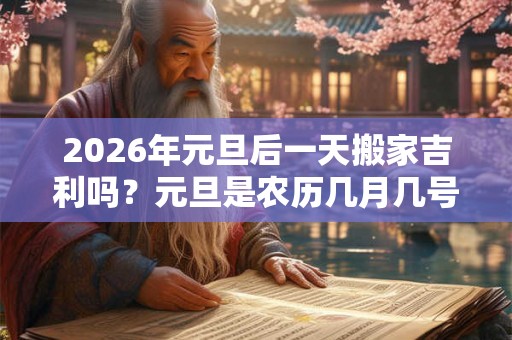2026年元旦后一天搬家吉利吗？元旦是农历几月几号？