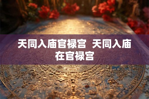 天同入庙官禄宫 天同入庙在官禄宫 天同入庙官禄宫 天同入庙在官禄宫