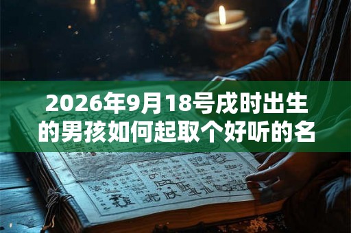 2026年9月18号戌时出生的男孩如何起取个好听的名字，五行属什么