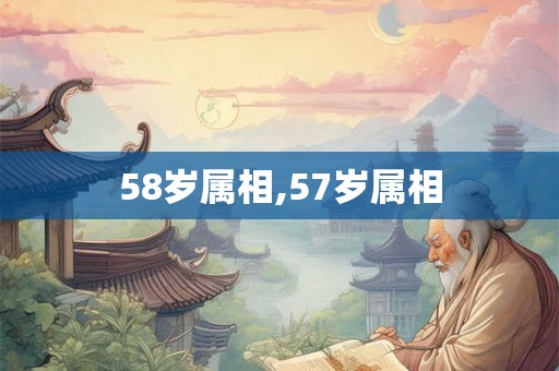 58岁属相,57岁属相