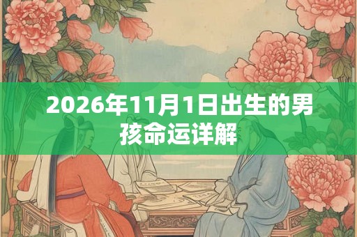 2026年11月1日出生的男孩命运详解