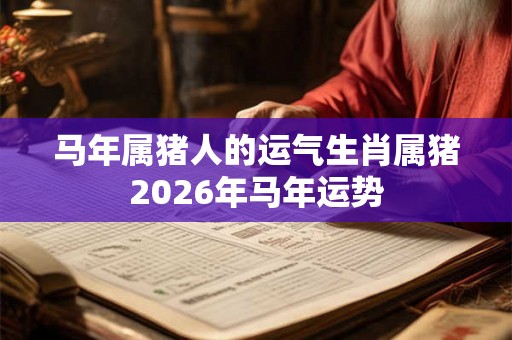 马年属猪人的运气生肖属猪2026年马年运势 马年属猪人的运气生肖属猪2026年马年运势