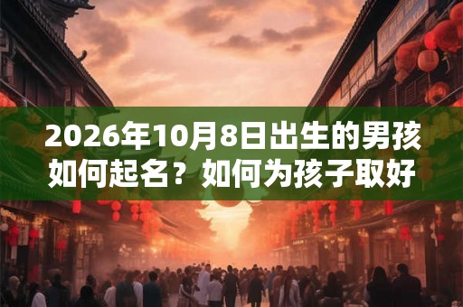 2026年10月8日出生的男孩如何起名？如何为孩子取好名字？