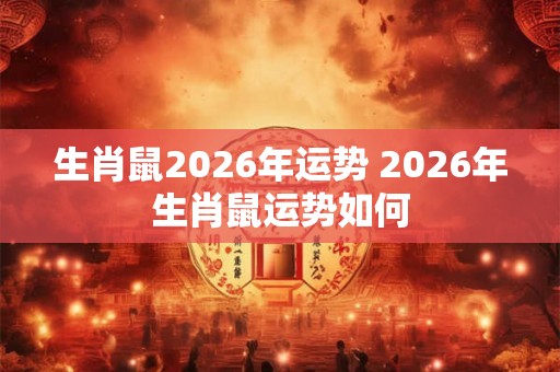 生肖鼠2026年运势 2026年生肖鼠运势如何