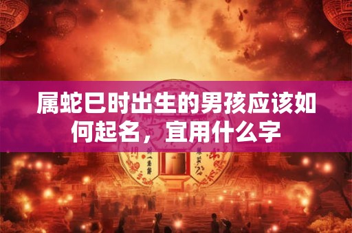 属蛇巳时出生的男孩应该如何起名，宜用什么字
