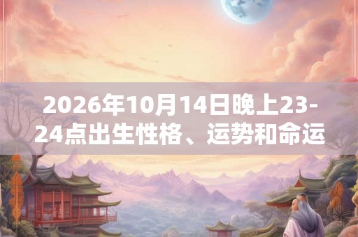 2026年10月14日晚上23-24点出生性格、运势和命运