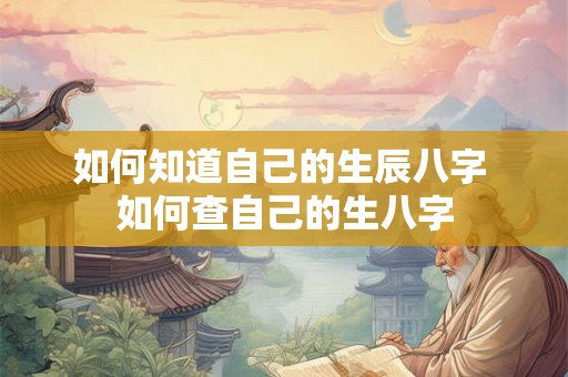 如何知道自己的生辰八字 如何查自己的生八字
