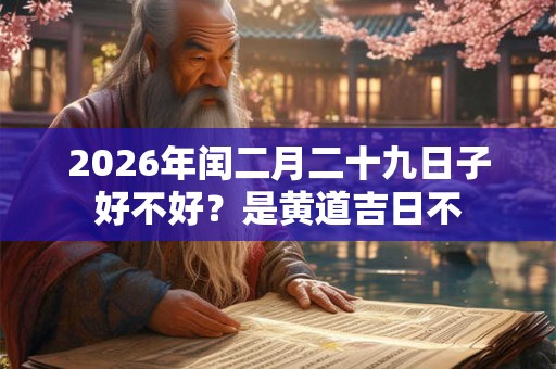 2026年闰二月二十九日子好不好？是黄道吉日不