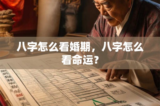 八字怎么看婚期，八字怎么看命运？